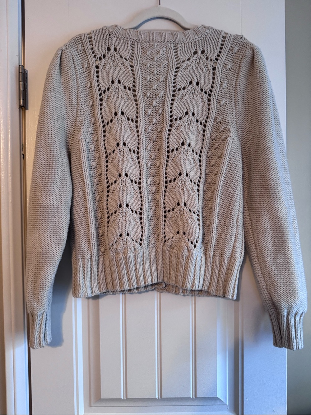 Lucky Brand Women's Cream Embroidered Button-Front Sweater - Picture 6 of 8